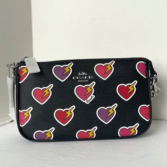 Coach Nolita 19 Shoulder Bag Heart Bolt Black Wristlet Clutch CW452 ORG PKG - Picture 2 of 12